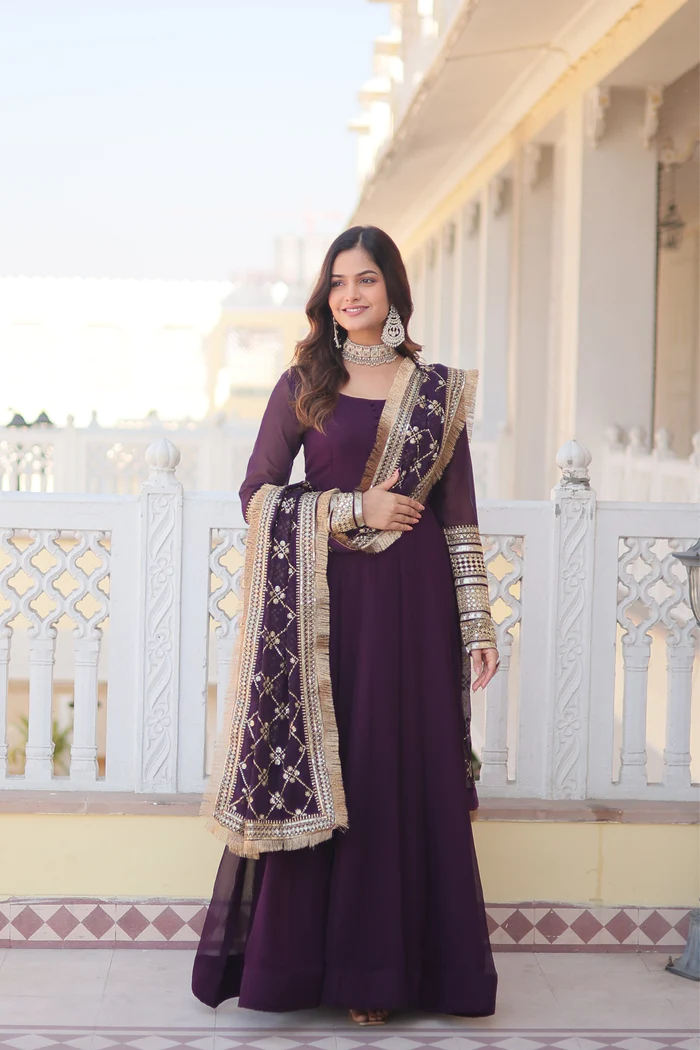 THE PERFECT ATTRACTIVE GOWN WITH DUPATTA SET