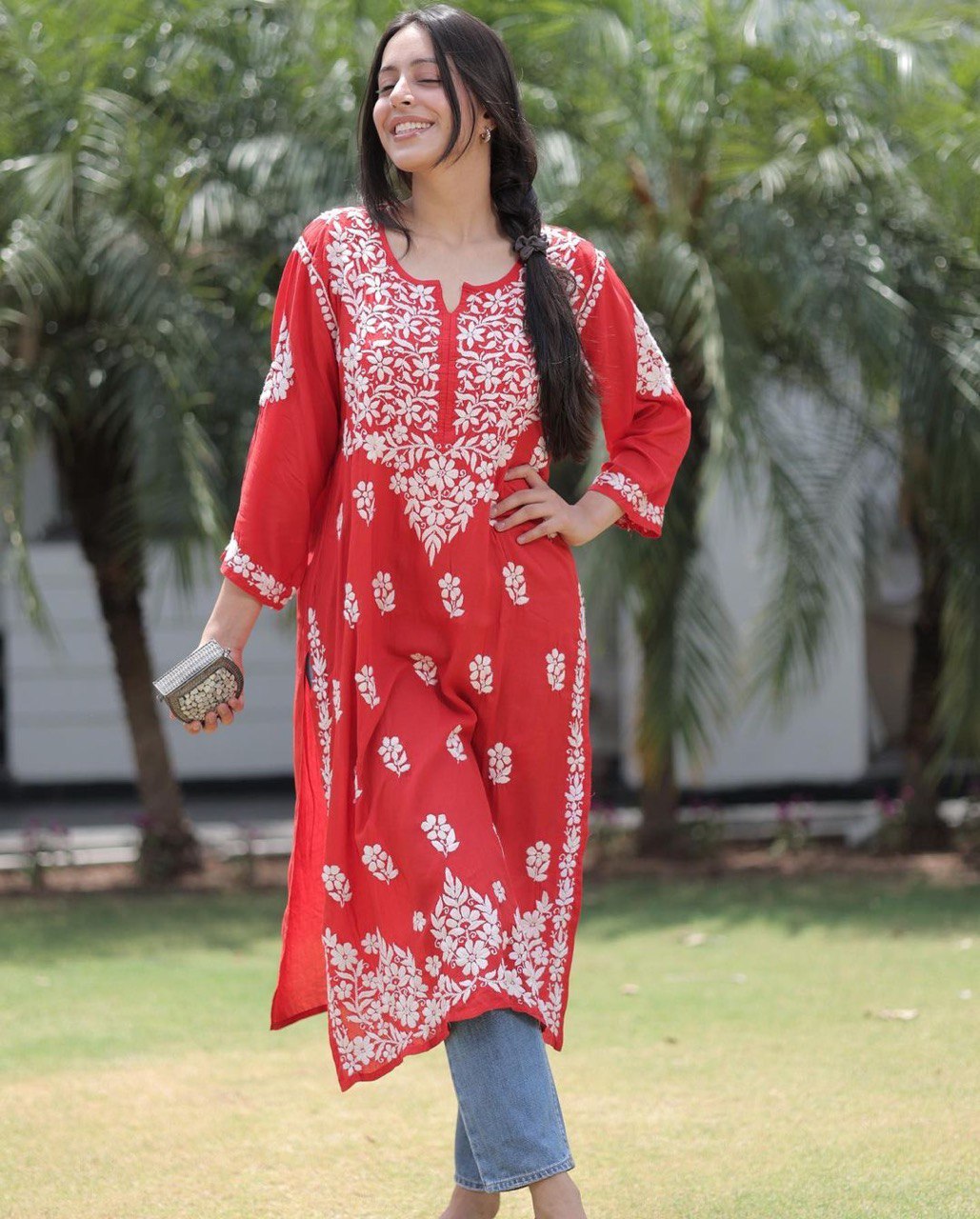 Vishva Rayon Cotton Chikankari Kurta