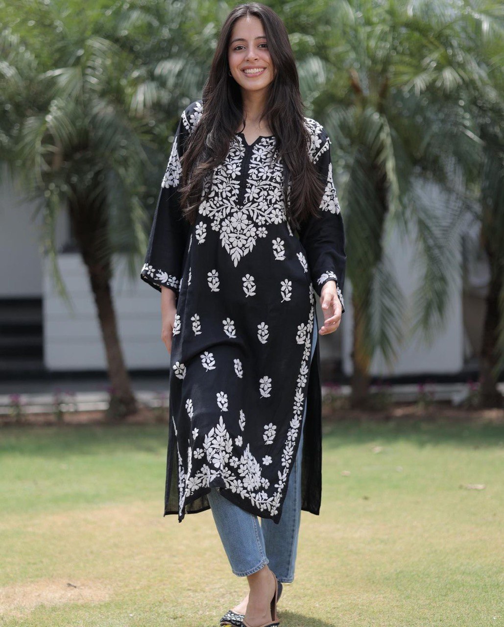 Vishva Rayon Cotton Chikankari Kurta