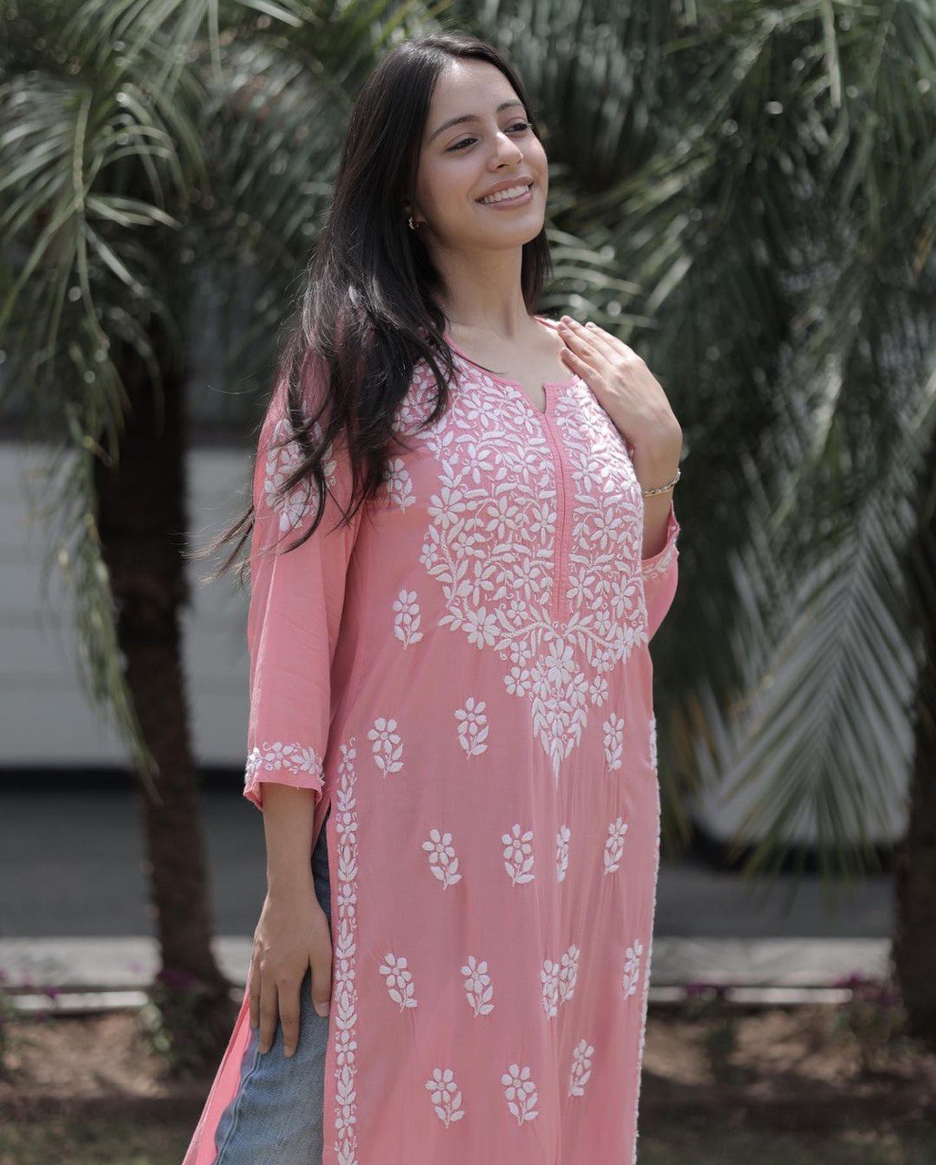 Vishva Rayon Cotton Chikankari Kurta