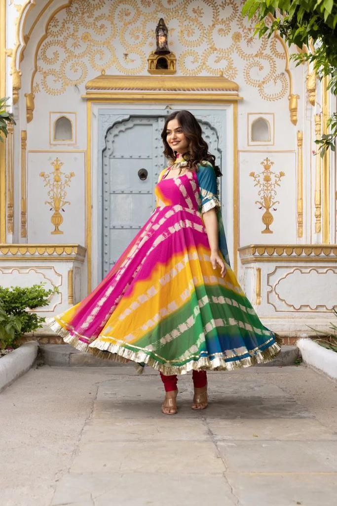 Multicolor Georgette Printed Salwar Suit