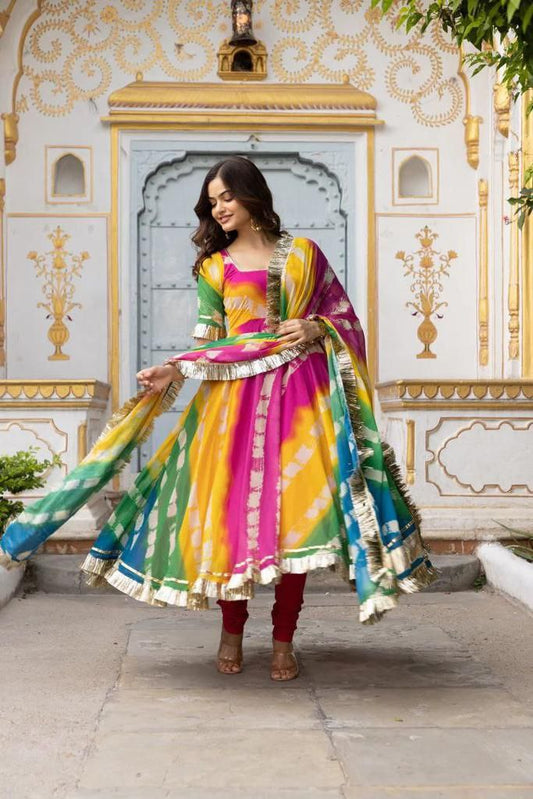 Multicolor Georgette Printed Salwar Suit