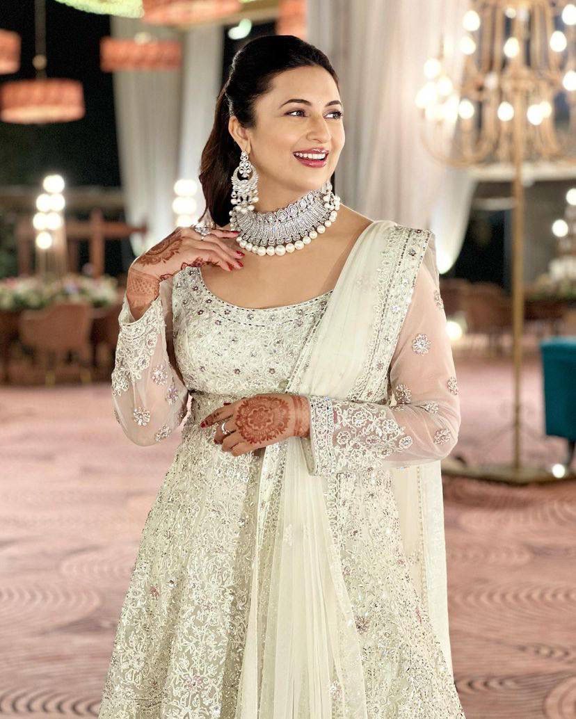 White Fox Georgette Embroidery Sharara Suit